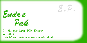 endre pak business card
